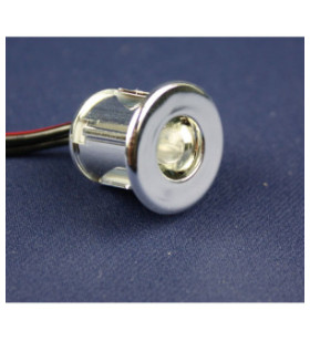 ROT CHROM RUND EINBAUSCHEINWERFER 12V - 0,06W