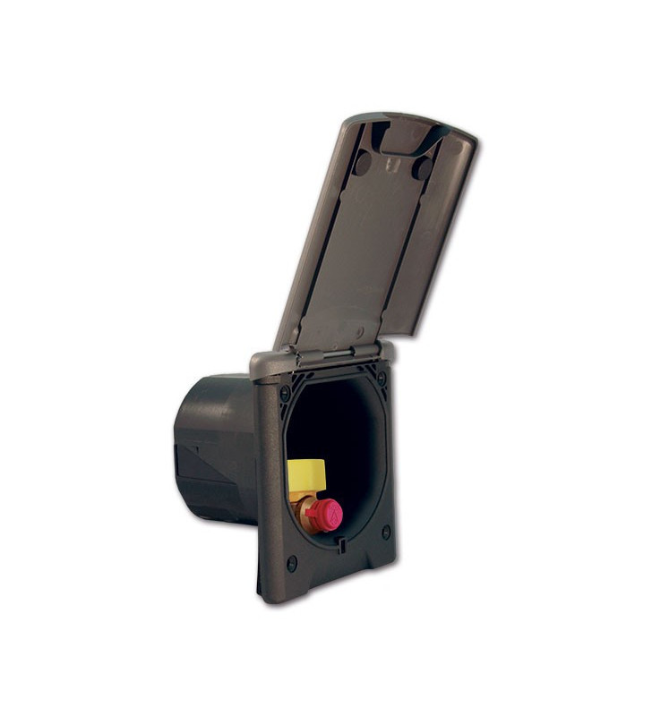 GOK Gray gas outlet with tilting dark gray cover