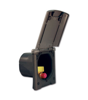 GOK Gray gas outlet with tilting dark gray cover