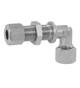 Raccordo passa parete acciaio 90 gradi gas 8 mm zincato