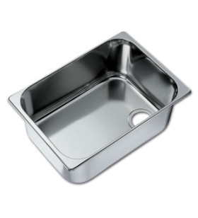 Lavello inox rettangolare 320 x 260 mm con piletta
